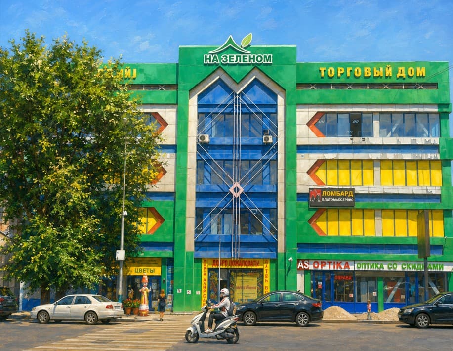Торговый дом на зеленом